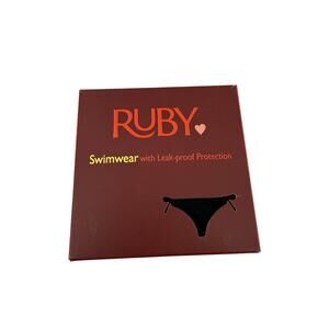 Ruby Love Classic Period Swim Bottom Black Sea Medium